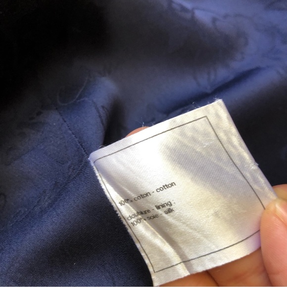 Chanel 2015 short sleeve navy cotton jacket 38 - Picture 4 of 14